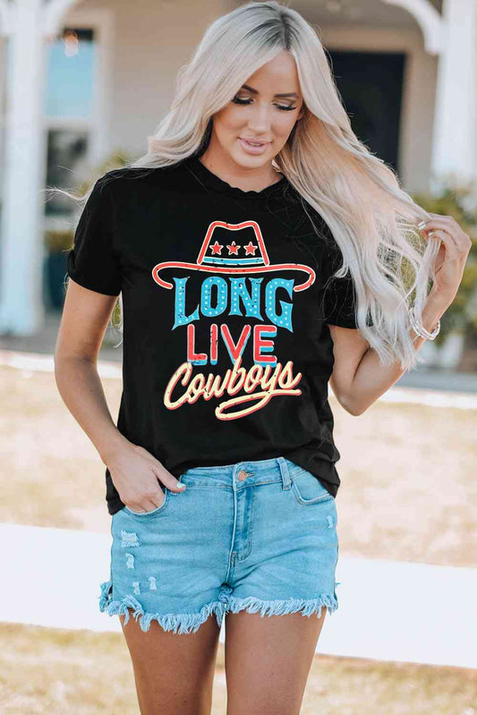Chic Long Live Cowboys Tee Shirt
